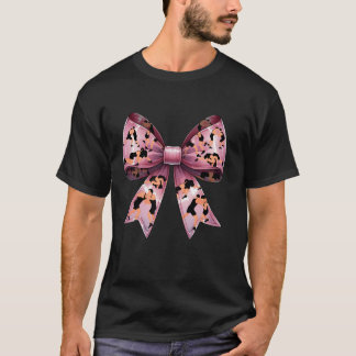 Coquette Bow Wrestling Wrestler Muster Pink Ribbo T-Shirt