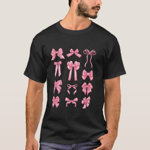 Coquette Bows Ästhetische Niedlich Giro Trend Coqu T-Shirt