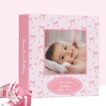 Coquette Bows & Blossoms Custom Baby Foto Album