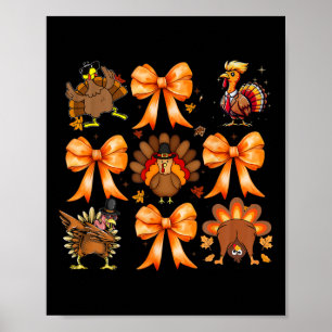 Coquette Bows Erntedank Türkei Weihnachten Türkei Poster