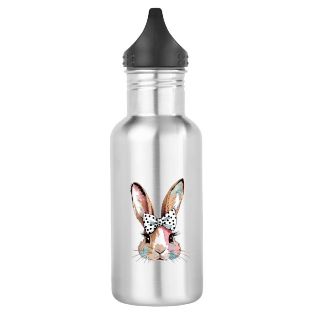 Coquette Bunny Bow Osterwasser Flasche Edelstahlflasche (Links)