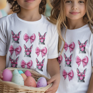 Coquette Bunny mit Sonnenbrille Kaugummi und Bow i T-Shirt