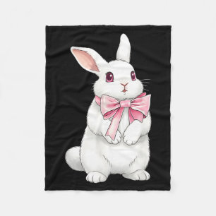 Coquette Bunny Rosa Schleifen-Überlebende Design Fleecedecke