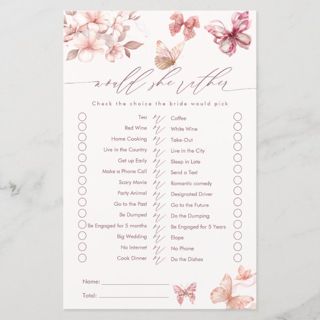 Coquette Butterfly würde sie eher Brautparty (Vorderseite)