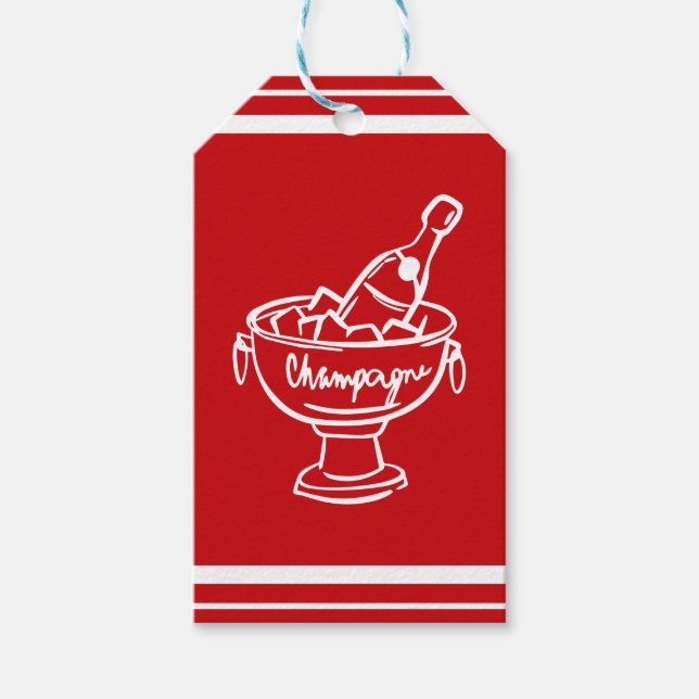 Coquette Champagne Geschenkanhänger (Vorderseite)