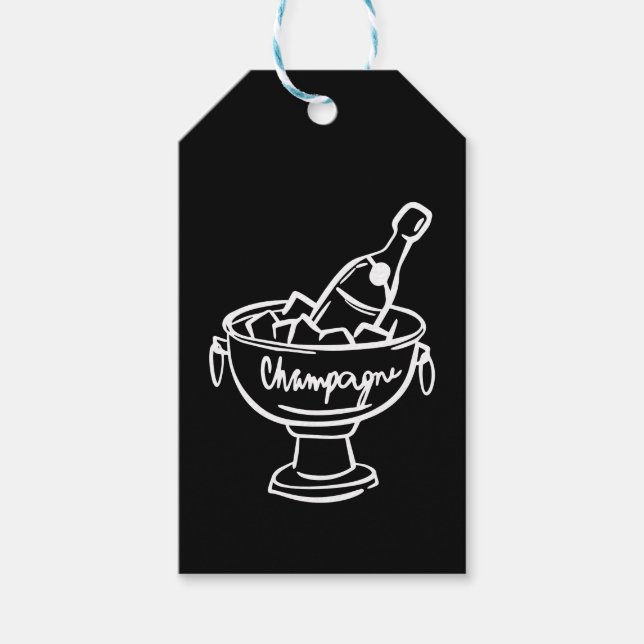 Coquette Champagne Geschenkanhänger (Vorderseite)