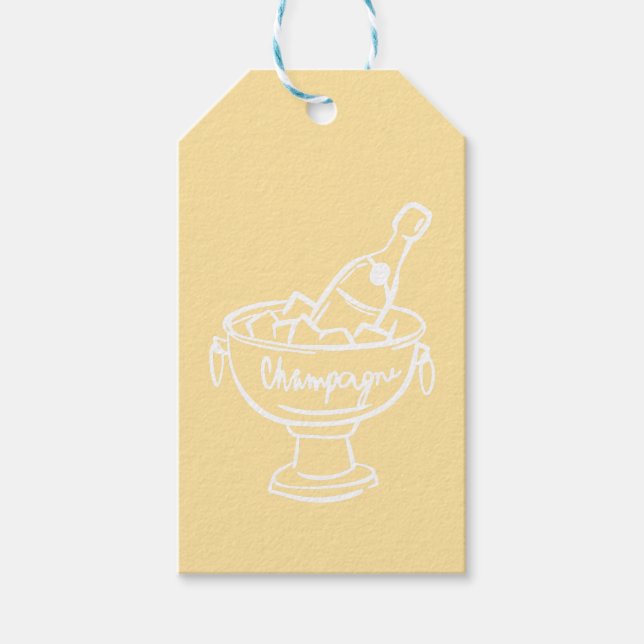 Coquette Champagne Geschenkanhänger (Vorderseite)