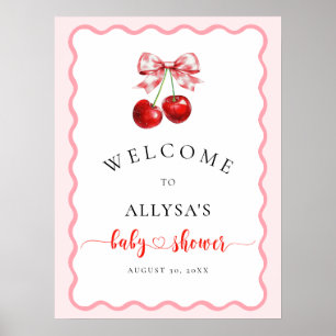 Coquette Cherry auf der obersten Wavy Baby Dusche  Poster