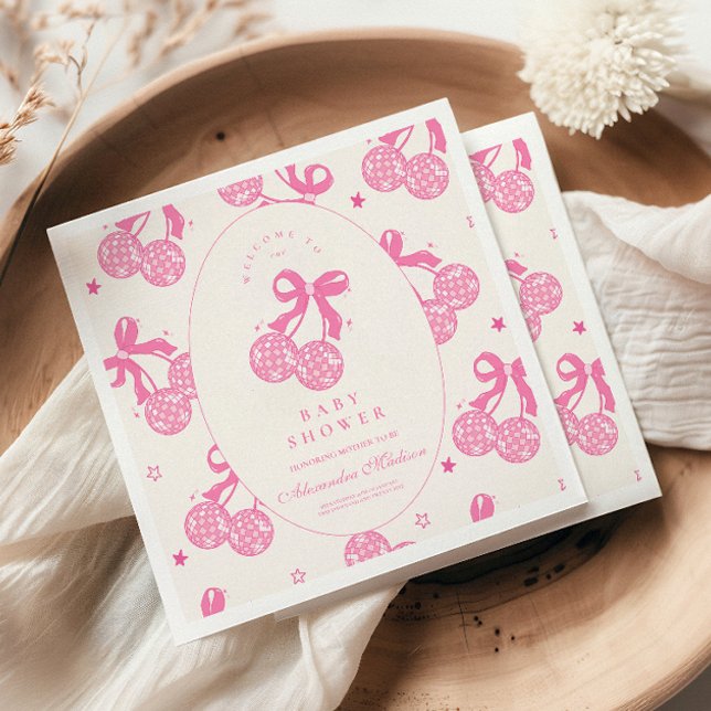 Coquette Cherry auf Top Baby Dusche Serviette (Von Creator hochgeladen)