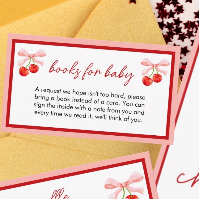 Coquette Cherry Baby Showbücher für Baby Begleitkarte (Von Creator hochgeladen)