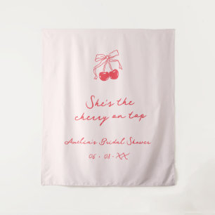 Coquette Cherry Brautparty-Stoff Willkommen Wandteppich