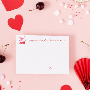 Coquette Cherry Brautparty Sweet Wish Hinweiskarte