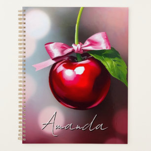 Coquette Cherry mit rosa Bow und Leaf Planer