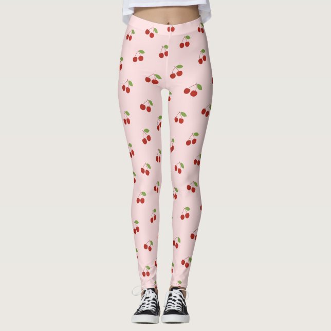 Coquette Cherry Pattern  Leggings (Vorderseite)