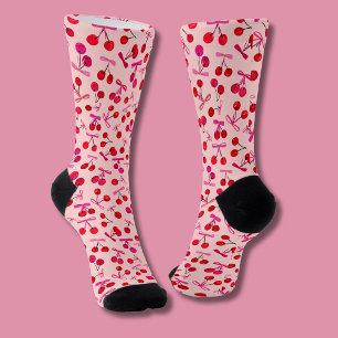 Coquette Cherry & Pink Bow Muster Socken