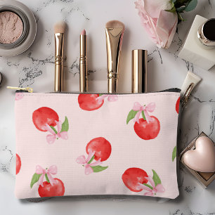 Coquette Cherry Pink Bow Zubehörtasche