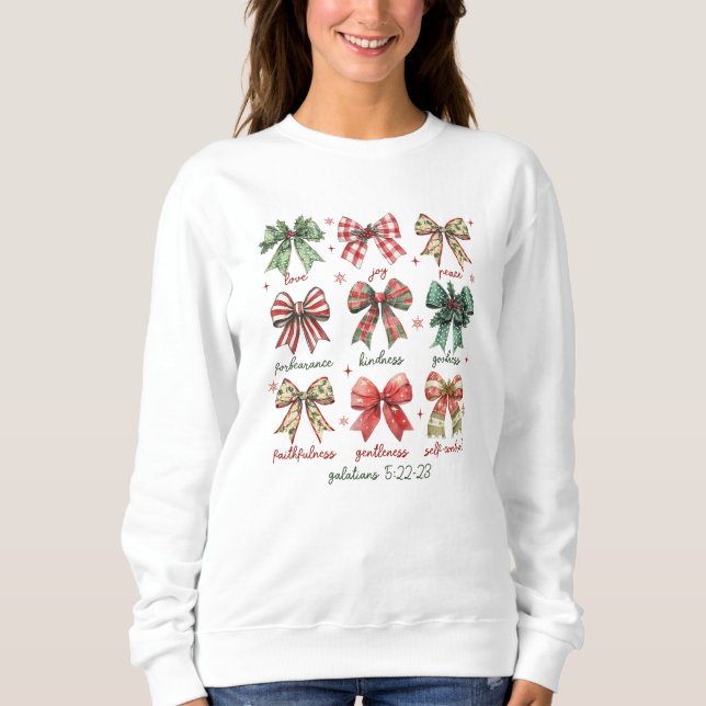 Coquette Christlich Weihnachten Frauen Sweatshirt (Vorderseite)