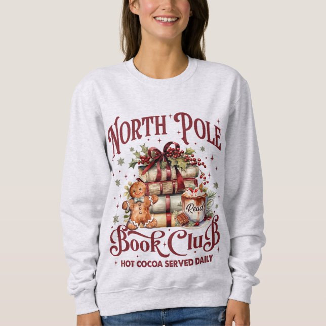 Coquette Christmas Books Sweatshirt (Vorderseite)