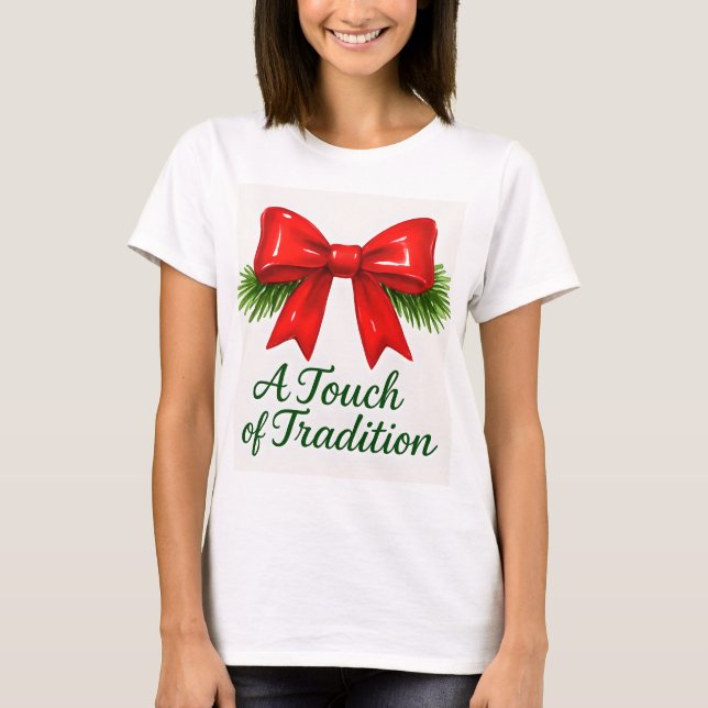 Coquette Christmas Bow - Messy Girl Magic ✨ T-Shirt (Vorderseite)