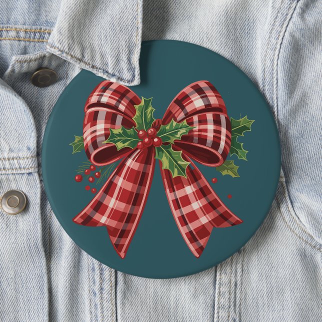 Coquette Christmas Bow Squad Geschenk Niedlich Win Button (Beispiel)