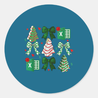 Coquette Christmas Cakes Spreadsheets Accountant Runder Aufkleber
