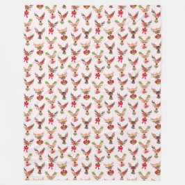 Coquette Christmas Preppy Rentier Fleecedecke