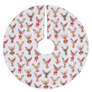 Coquette Christmas Preppy Rentier Polyester Weihnachtsbaumdecke
