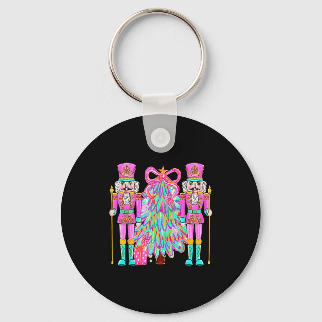 Coquette Christmas Tree Nk Nutcrackers Xmas Women  Schlüsselanhänger (Vorderseite)