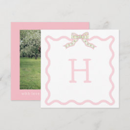 Coquette Christmas Wavy Foto Weihnachtskarte Mitteilungskarte