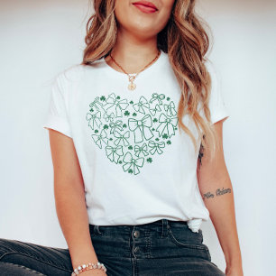 Coquette Clover Heart - St. Patrick's Day T-Shirt