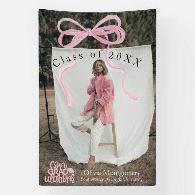 Coquette ConGRADulations Foto Abschluss Banner (Vertikal)