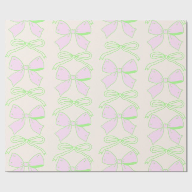 Coquette Coquette Bow Geschenkpapier (Flach)