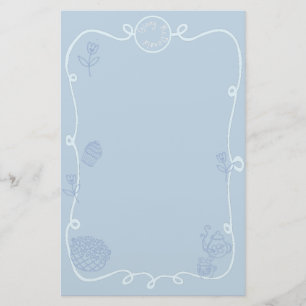 Coquette Doodle Ribbon Rahmen Briefpapier