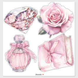 Coquette-Elemente für Wasserfarben Aufkleber