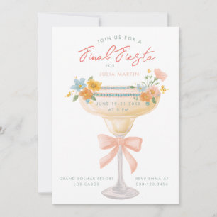 Coquette Final Fiesta 3-Tage-Reiseplan Junggeselli Einladung