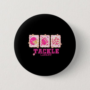 Coquette Football Tackle Cancer Button