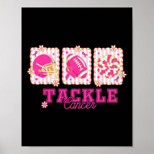 Coquette Football Tackle Cancer Poster
