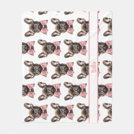 Coquette Frenchie Costumizable Name Fleecedecke