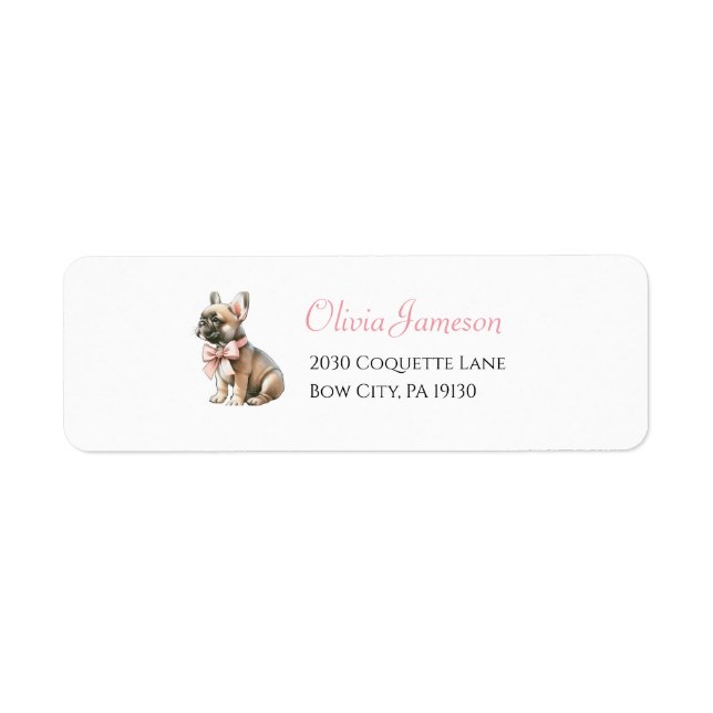 Coquette Frenchie, Pariser Adressetikett (Vorne)