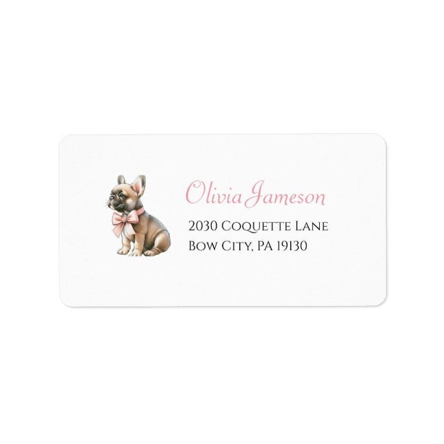 Coquette Frenchie, Pariser Adressetikett (Vorne)