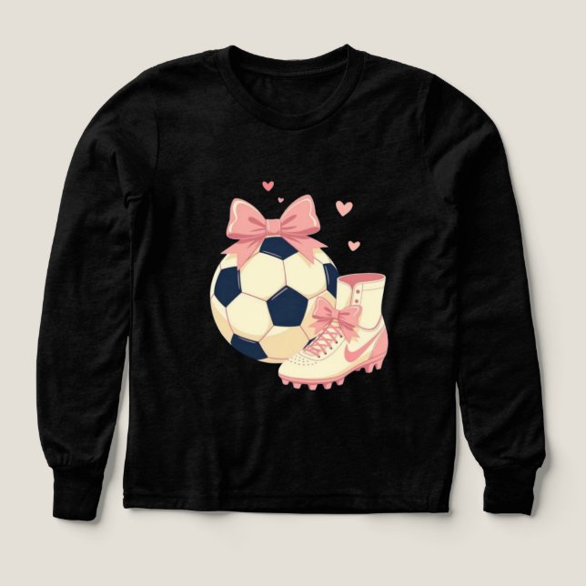 Coquette Fußball Liebhaber Sweatshirt (Design Vorderseite)