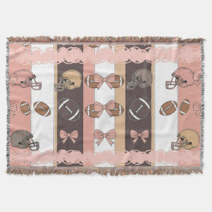Coquette-Fußball-Schmetterlings-Schleifen-Leoparde Decke