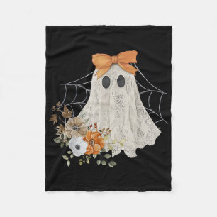 Coquette Ghost Halloween Blume Ghost Spooky Spitze Fleecedecke