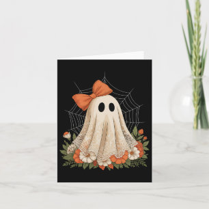 Coquette Ghost Halloween Blume Ghost Spooky Spitze Karte