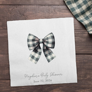 Coquette Gingham Bow Personalisiert Napkin Serviette