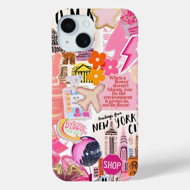 Coquette Girl Preppy Collage, Handy Case (Rückseite)