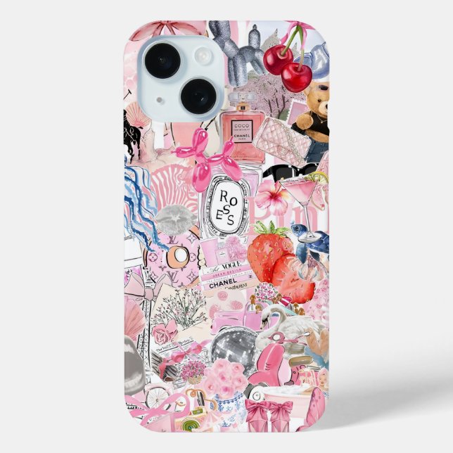 Coquette Girl Preppy Collage, Handy Case (Rückseite)