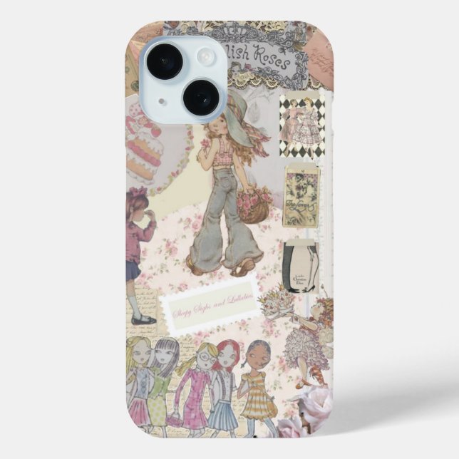 Coquette Girl Preppy Collage, Handy Case (Rückseite)