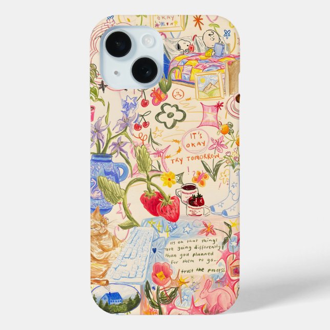 Coquette Girl Preppy Collage, Handy Case (Rückseite)