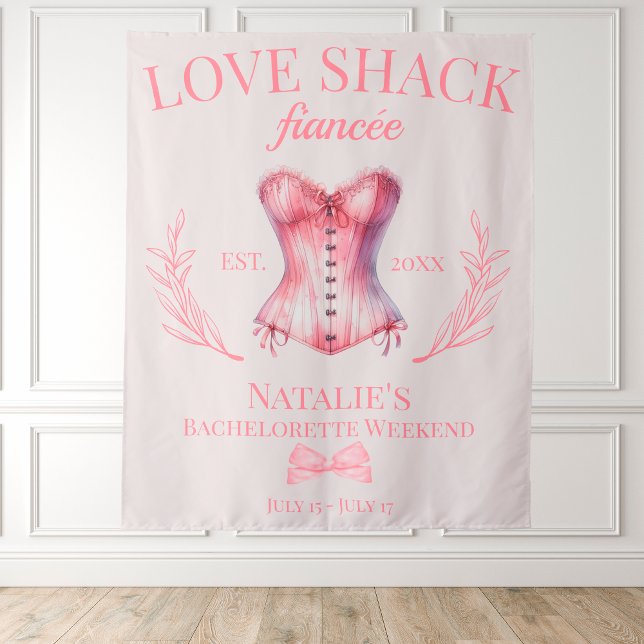 Coquette Girly Bow Corset Confiserie Al Porto Wandteppich (Von Creator hochgeladen)